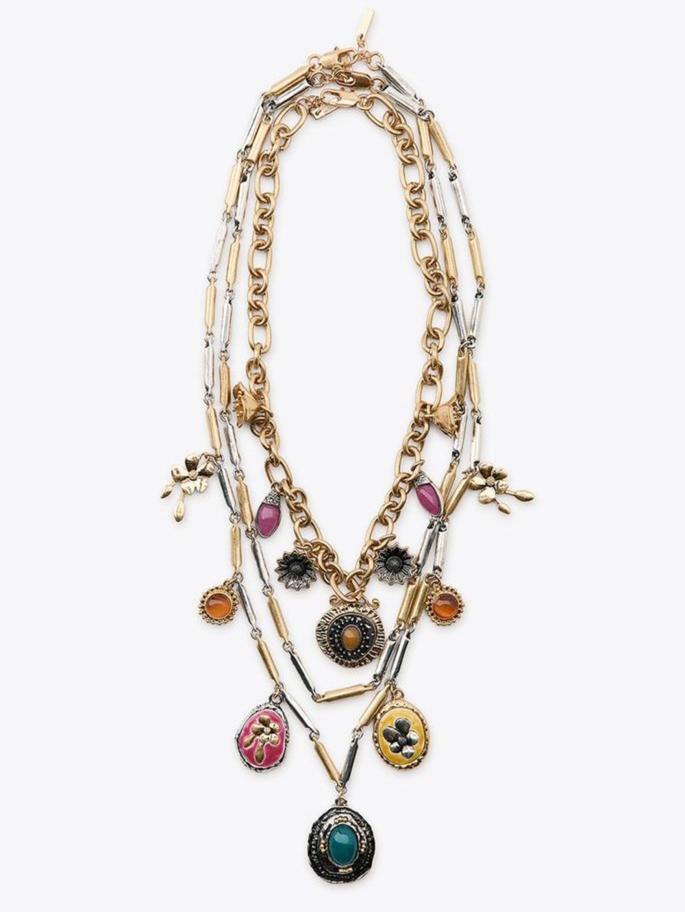 Zara Set of 3 Combined Charm Necklaces
